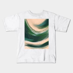 Abstract Green 2 Kids T-Shirt